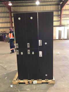 (6) 15in X 18in X 6ft 2-Door Single Lockers w/ Right and/or Left Swing Doors.
