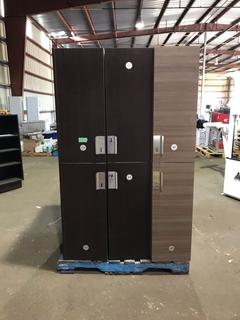 (6) 15in X 18in X 6ft 2-Door Single Lockers w/ Right and/or Left Swing Doors.