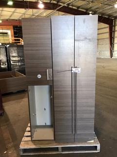 7ft 2-Door Single Locker, Wardrobe & Bookshelf.