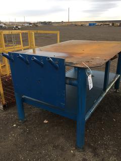 Steel Table 4' x 6' x 38"H.