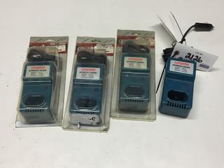 (4) 12V Battery Chargers.