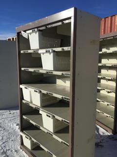42" x 17" x 6ft Metal Shoe Locker.
