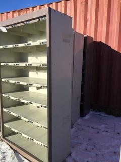 42" x 17" x 6ft Metal Shoe Locker.