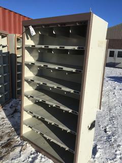 42" x 17" x 6ft Metal Shoe Locker.
