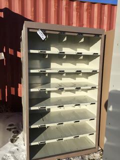 42" x 17" x 6ft Metal Shoe Locker.