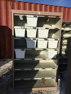 42" x 17" x 6ft Metal Shoe Locker.
