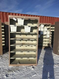 42" x 17" x 6ft Metal Shoe Locker.