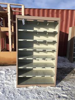 42" x 17" x 6ft Metal Shoe Locker.