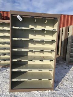 42" x 17" x 6ft Metal Shoe Locker.