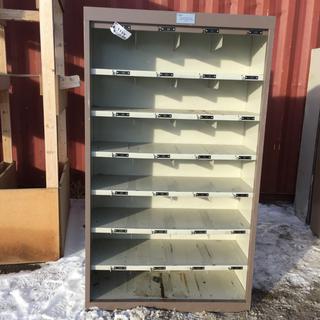 42" x 17" x 6ft Metal Shoe Locker.