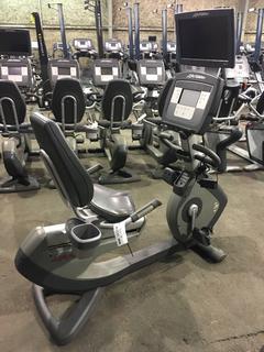 Life Fitness 95R Life Cycle Recumbent Bike c/w Programmed Workouts & Touchscreen Display. S/N ARL102840.