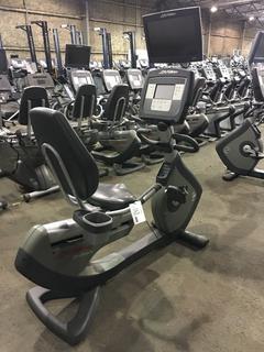 Life Fitness 95R Life Cycle Recumbent Bike c/w Programmed Workouts & Touchscreen Display. S/N ARL103211.