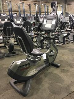 Life Fitness 95R Life Cycle Recumbent Bike c/w Programmed Workouts & Touchscreen Display. S/N ARL103297.