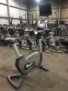 Life Fitness 95C Life Cycle Inspire Upright Bike c/w KOPS Leg Position, Programmed Workouts & Touchscreen Display.  S/N ALX 103605.
