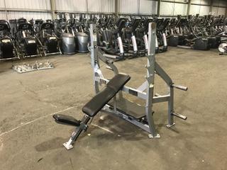 Hammer Strength Incline Bench w/ Weight Rack.