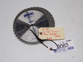 (5) Unused 7 1/4" Irwin Skill Saw Blades.