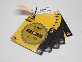 (5) Unused 6 1/2" DeWalt Skill Saw Blades.