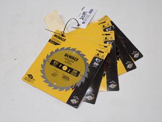 (5) Unused 6 1/2" DeWalt Skill Saw Blades.