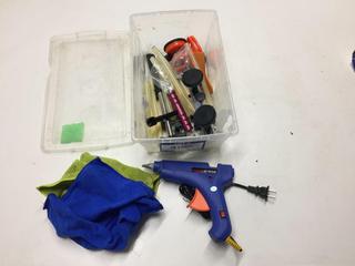 Quantity of Glue Guns, Glue & Tools.