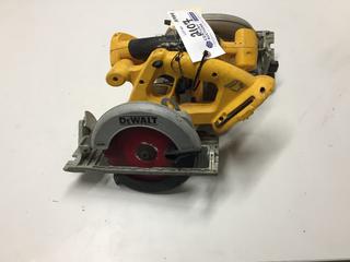 (2) DeWalt DC390 18 V Cordless Skill Saws. *No Batteries or Chargers*.