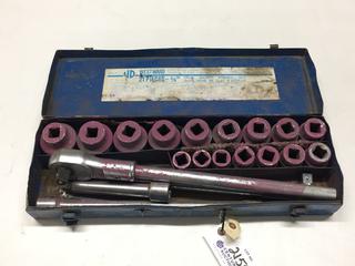 Westward 21 Pc 3/4" Drive Socket Wrench Set.