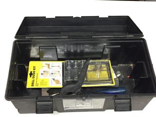 Strong 'N Tuff 19" Tool Box with Drill Guide Kit, Brick Hammer and Chisels.