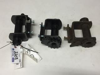 (3) Sliding Flatbed Trailer Strap Winches.