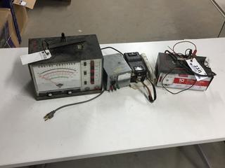 Allanson 10 Amp Battery Charger, Engine Analyzer GRT Rev Tester & Volt Meter.