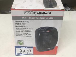 Pro Fusion 1500W Oscillating Ceramic Heater.