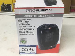 Pro Fusion 1500W Oscillating Ceramic Heater.