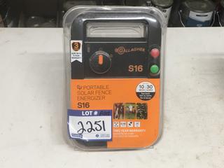 Gallagher S16 Portable Solar Fence Energizer.