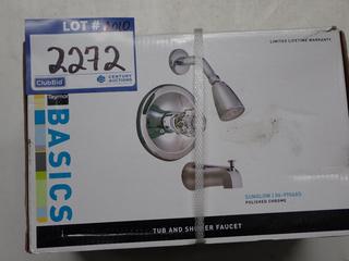 Taymor Basics Tub & Shower Faucet, Sunglow 06-9906AS.