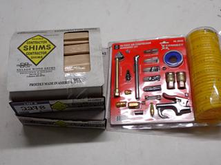 20-Piece Air Compressor Accessory Kit & (2) Boxes of Wood Shims.