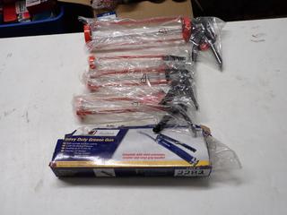 Heavy Duty Grease Gun & (4) Caulking Guns.