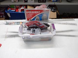 Quantity of Locking Pliers, Arrow Stapler, Sockets, Insert Bits & Bi-Metal Hole Saw.