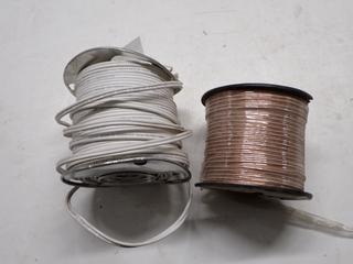 (1) Spool of NMD90 141/2 Cu G We 246Sp 246' Wire & (1) Spool of 500' RCA Audio 16 Gauge Speaker Wire. 