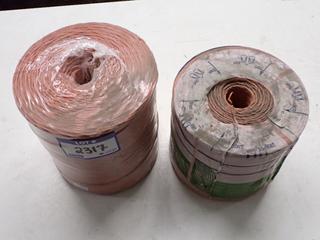 (2) Spools of High Visibility Round Baler Cord.