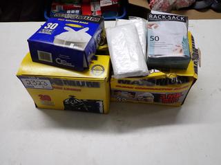 Quantity of Assorted Trash Bags.