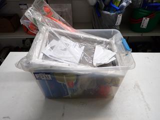 Pet Safe Pet Door, Tether Anchor, Pee Pads, Bowls & Assorted Pet Toys.