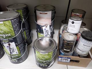 (2) Gallons of Co-Op Exterior Flat Deep Base Paint & Gallon of Primer.