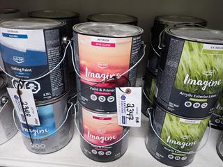 (4) Gallons of Assorted Co-Op Interior Paint/Primer.