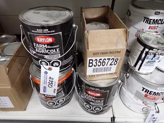 (5) Gallons & (2) Quarts of Assorted Krylon Farm Implement Paint. 
