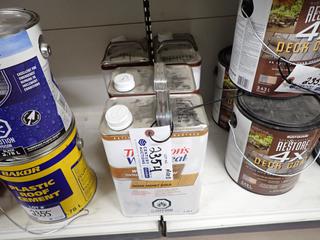 (4) 3.78L of Thompson's Water Seal, Honey Gold & Nutmeg Brown.