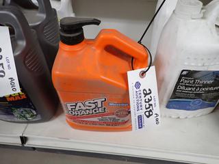 (1) 3.78L of Fast Orange c/w Pump.