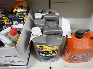 (2) 3L Jugs of Wipe Out & (1) 2L of Round Up.