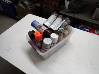 Quantity of Assorted Cans of Spray Paint.