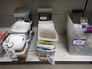 Approximately (8) Containers of Assorted Common Nails, Spiral Nails, Construction & Drywall Screws.
