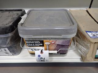 30lb Container of 1-1/2" Electro Galvanized Roofing Nails.