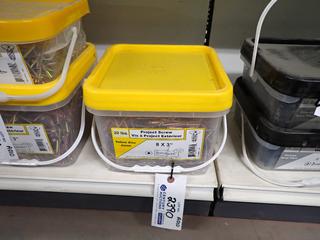 20lb Container of 8x3" Yellow Zinc Project Screws.