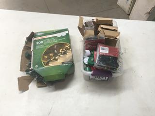 (1) String of 200 Enchanted Twinkling LED Cluster Lights, Tree D.